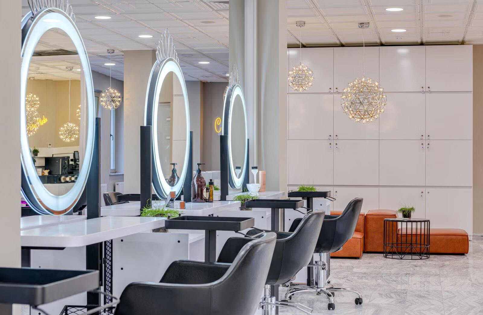 Inside the salon